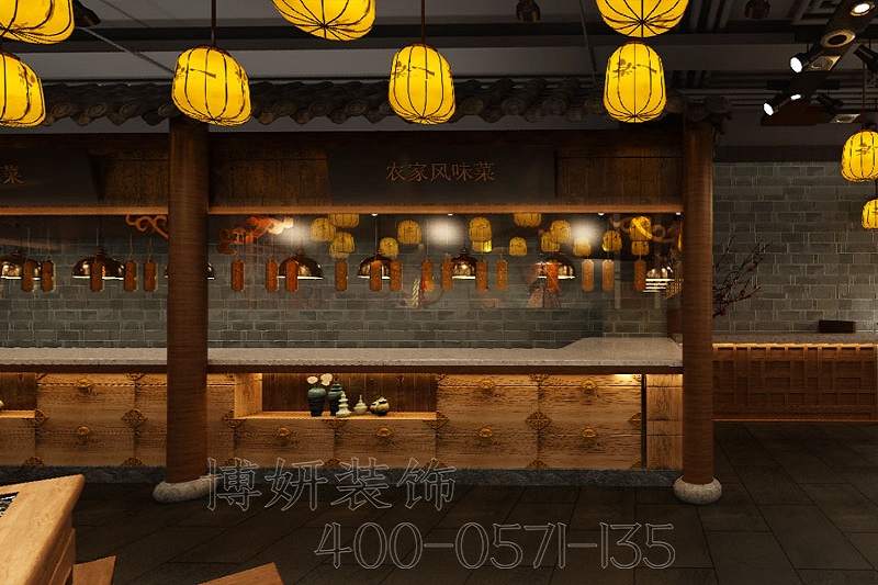 南京古典風(fēng)主題餐廳裝修設(shè)計效果圖